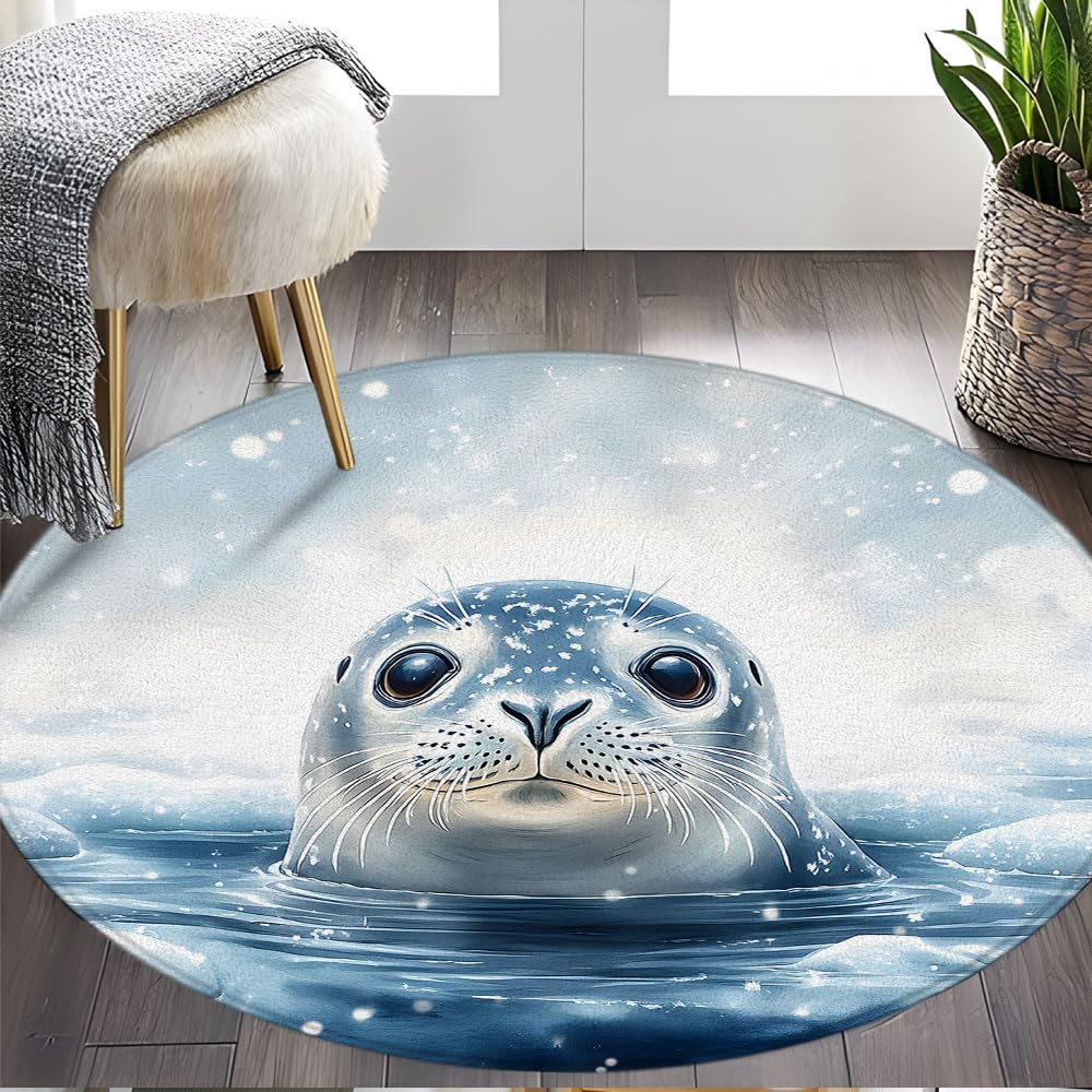 Amazon.com: UOZXOML Funny Seal Round Rug 3ft-Ocean Sea Lions